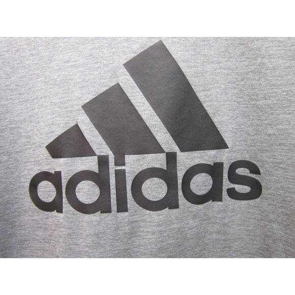 Adidas Boys' Short Sleeve Logo Tee T-Shirt, Dark Gray, Large - Picture 2 of 4